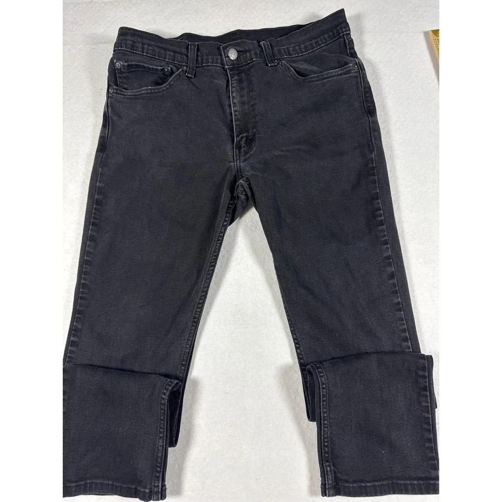 Levis 511 Slim Fit Jeans Mens 36x29 Washed Black Denim Pants
